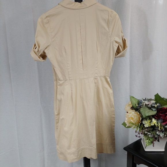 ABS Allen Schwartz Tan Dress 8.             J11 - Picture 4 of 6